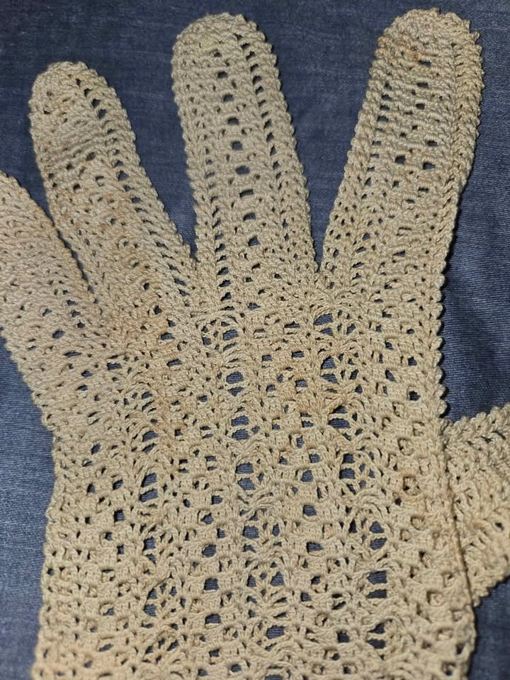 NEW handmade vintage Women's crochet gloves, small - photo 4