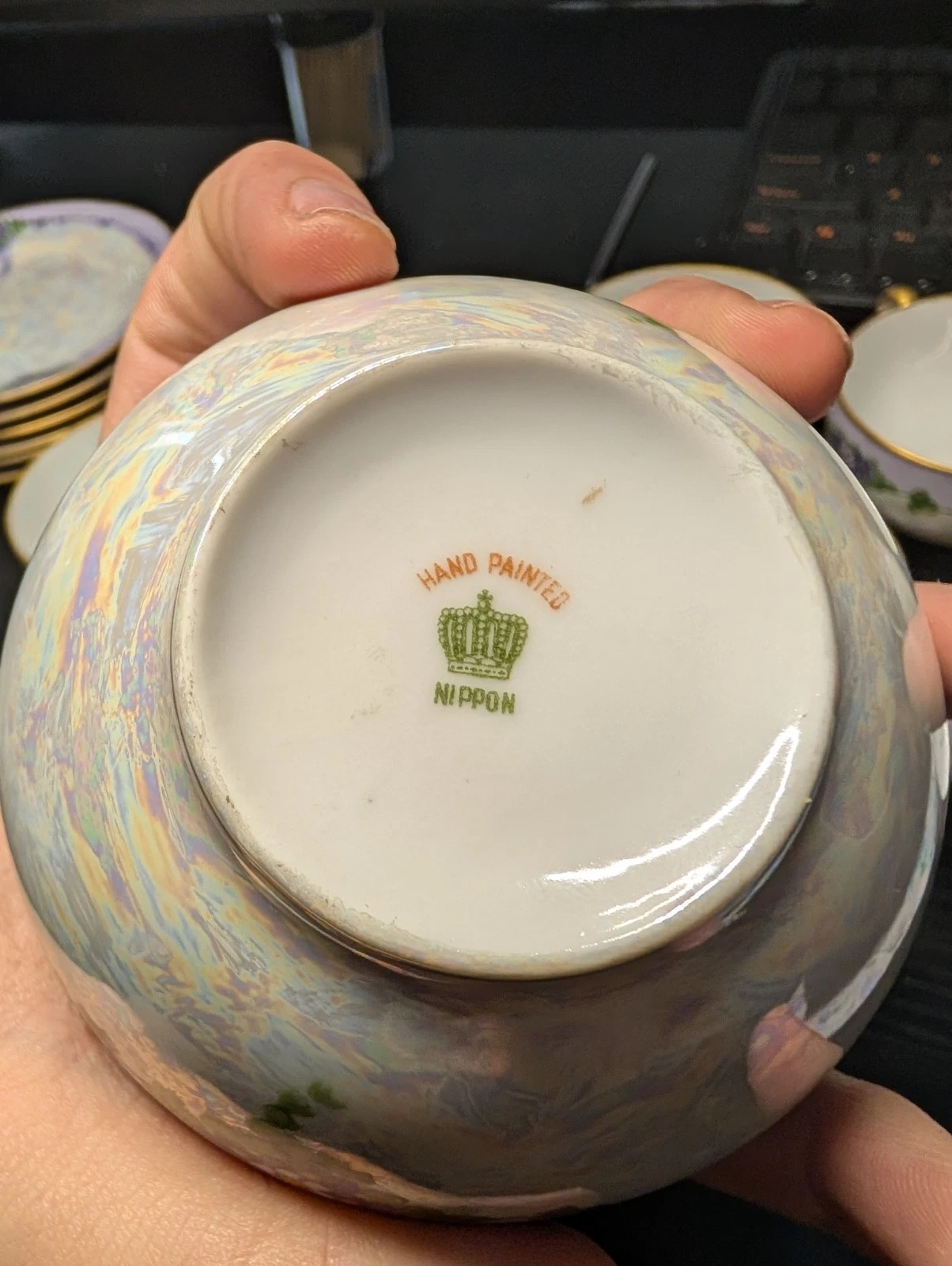 1920 Signed Hand Painted Nippon Luster Tea Set - photo 4