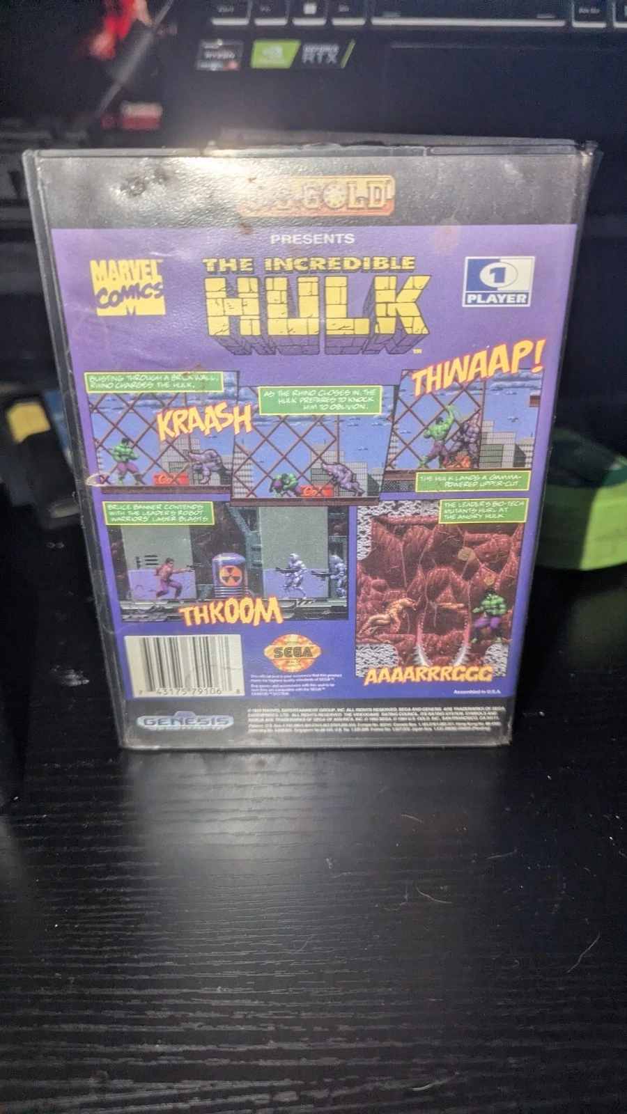 The Incredible Hulk (Sega Genesis, 1994) WITH BOX NO MANUAL - photo 2