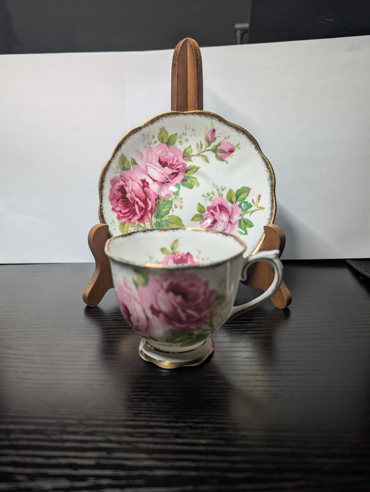 Antique Royal Albert American Beauty Cup and Saucer
