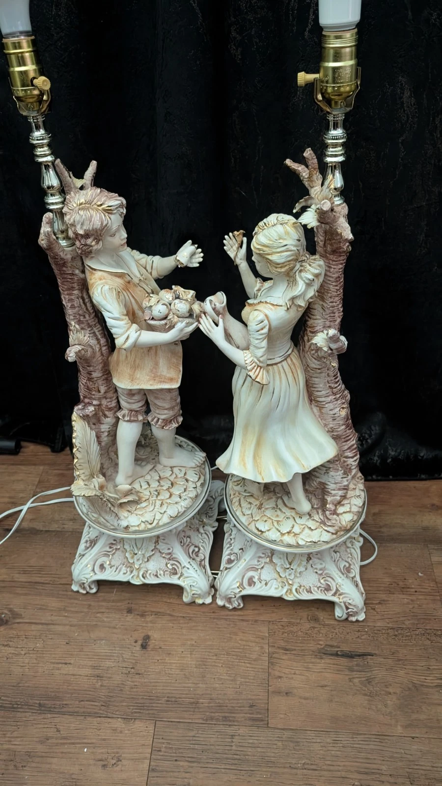 1964 AZZOLIN BROTHERS Italian Capodimonte Lamps (Set of 2) - photo 4