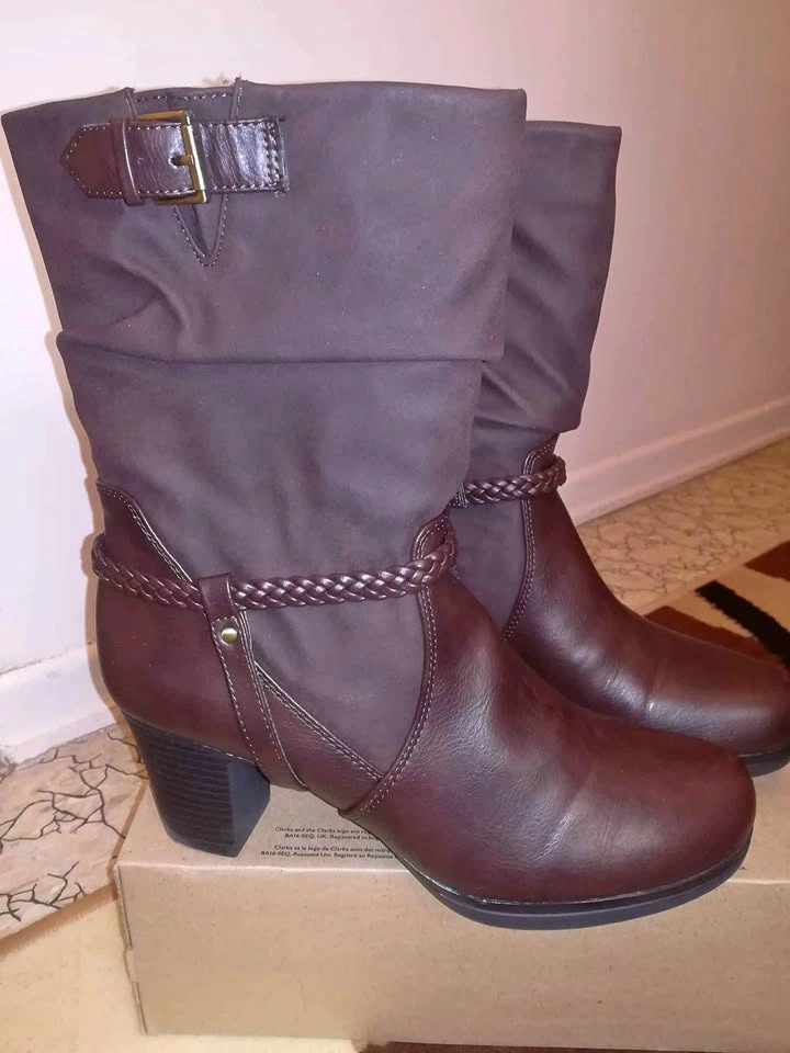 NEW Women's Life Stride soft system flex, brown boots size 10
