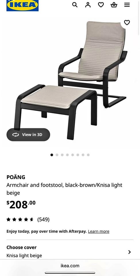 IKEA Poang Chair and Footrest