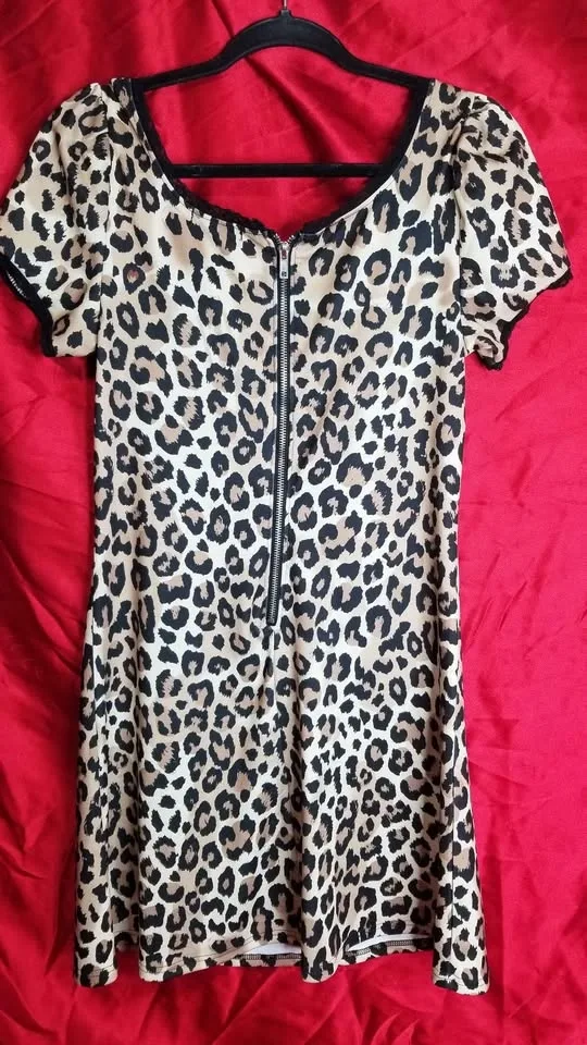 Vintage Horoscopez Leopard Cheetah Print Mini Dress - photo 2