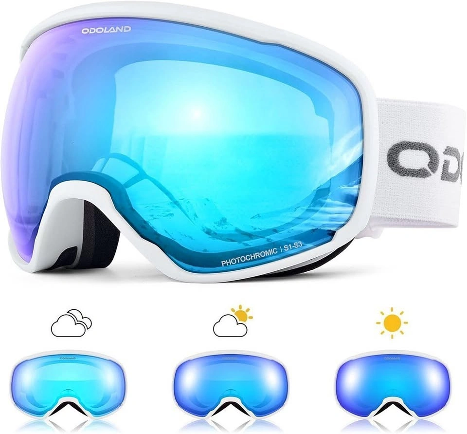 Odoland Ski Goggles - Anti-Fog, UV Protection, Helmet Compatible