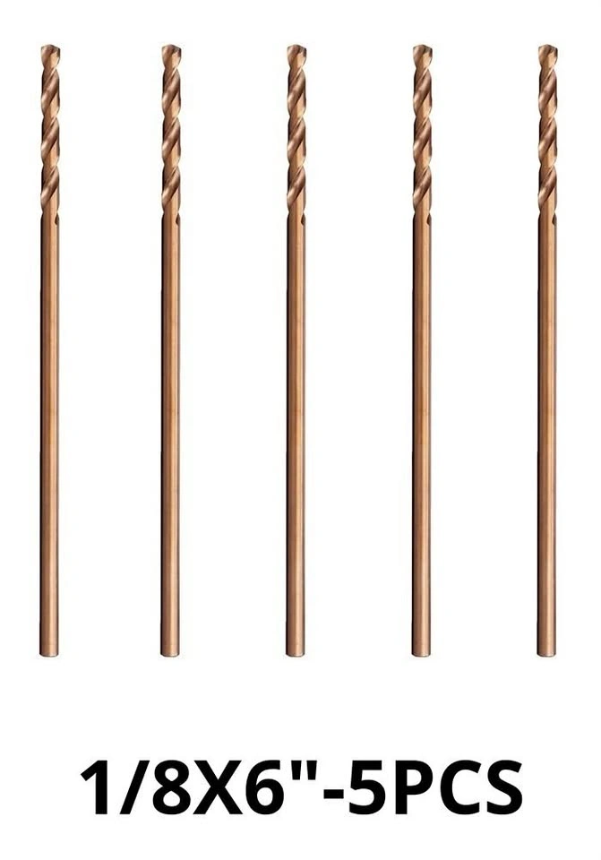 Hss Cobalt Drill Bit Set 1/8 in. x 6 in. Aircraft Extension
