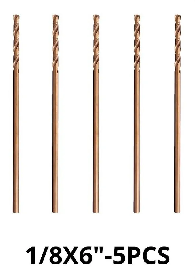 Hss Cobalt Drill Bit Set 1/8 in. x 6 in. Aircraft Extension