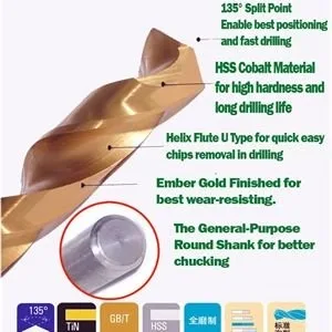 Hss Cobalt Drill Bit Set 1/8 in. x 6 in. Aircraft Extension - photo 3