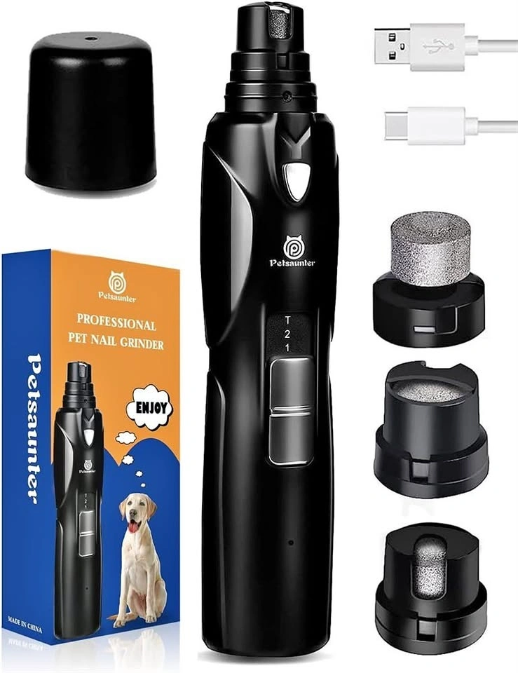 Dog Nail Grinder - Quiet, LED Light, Rechargeable