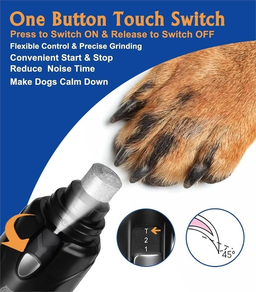 Dog Nail Grinder - Quiet, LED Light, Rechargeable - photo 2