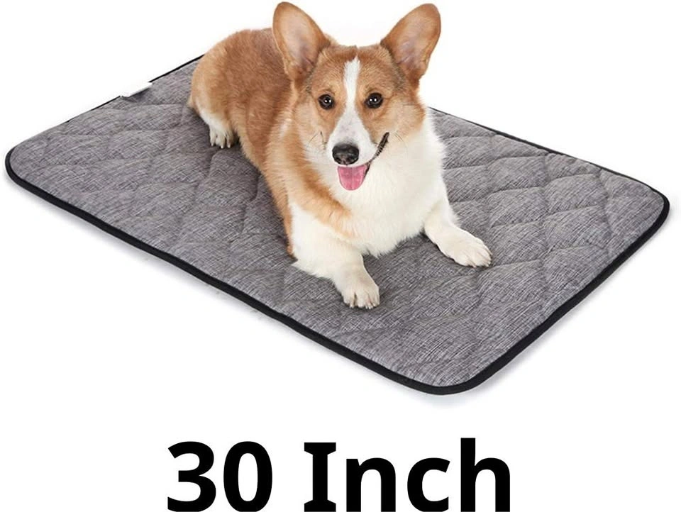 QIAOQI Dog Bed 30" Orthopedic Mat + Small Animal Heated Pad
