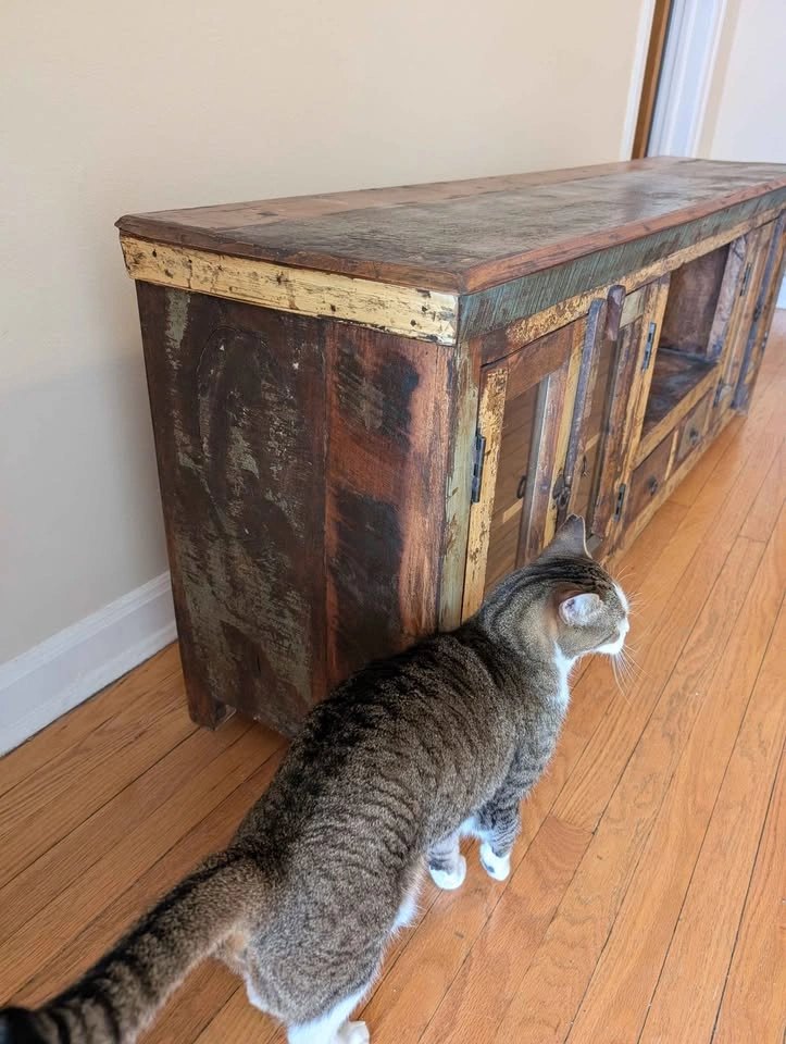 Solid Reclaimed Wood Media Console / TV Stand - photo 3