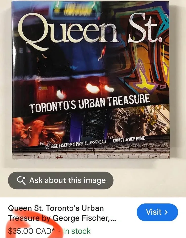 BOOK QUEEN ST WEST hardcover TORONTO historical archival enterta - photo 3