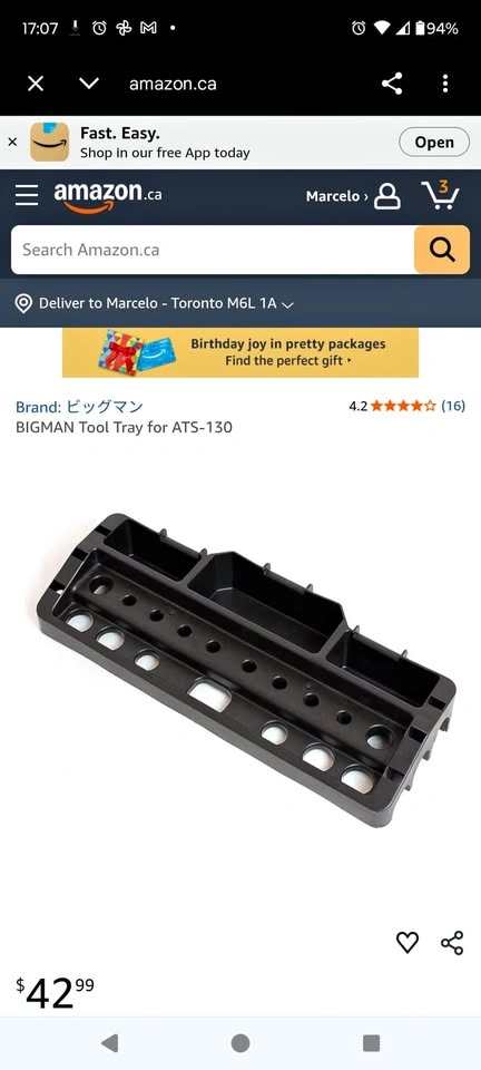 Bigman Tool Tray for ATS-130 – NEW
