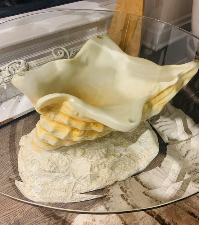 Sea Shell BEACH BOHO table beach boho retro vintage
