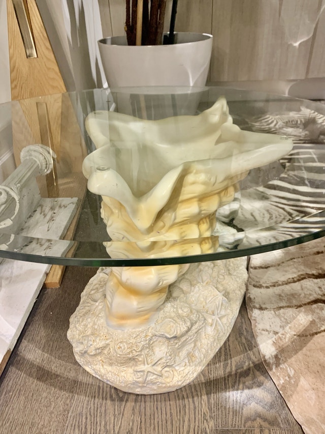 Sea Shell BEACH BOHO table beach boho retro vintage - photo 2