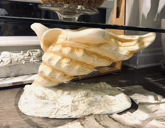 Sea Shell BEACH BOHO table beach boho retro vintage - photo 4
