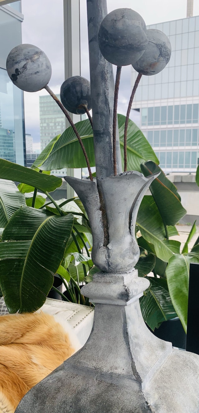VICTORIAN Antique zinc, tin, roof, peak decor restored - photo 2