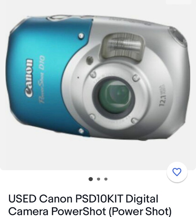 Canon PowerShot D10 Underwater Camera w/ Case, Battery, Charger