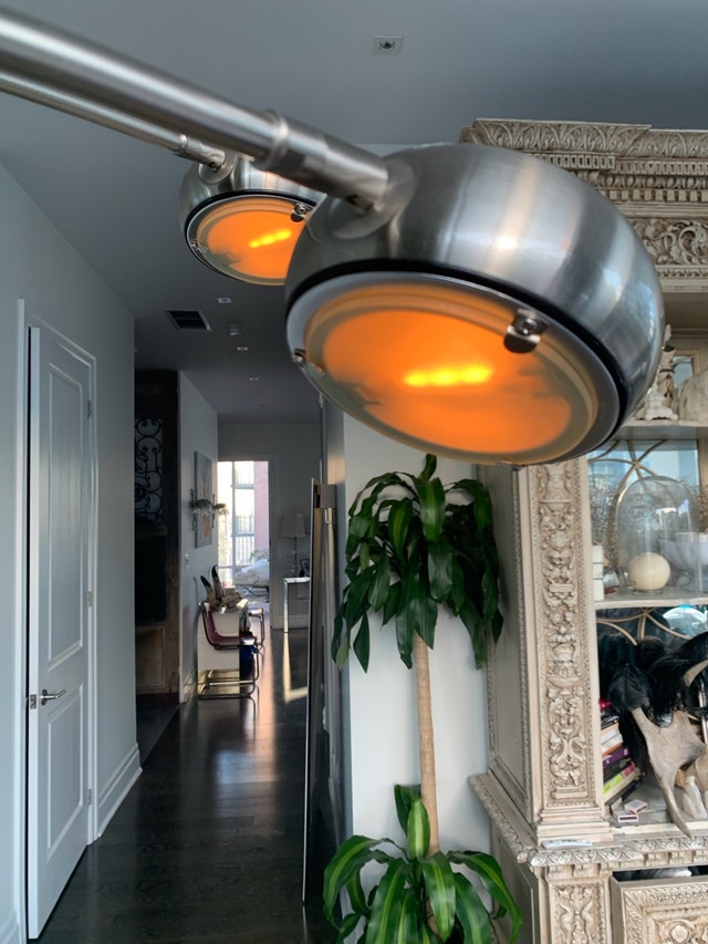 Retro MCM Floor Lamp - Stainless Steel, 5 Adjustable Lights - photo 4