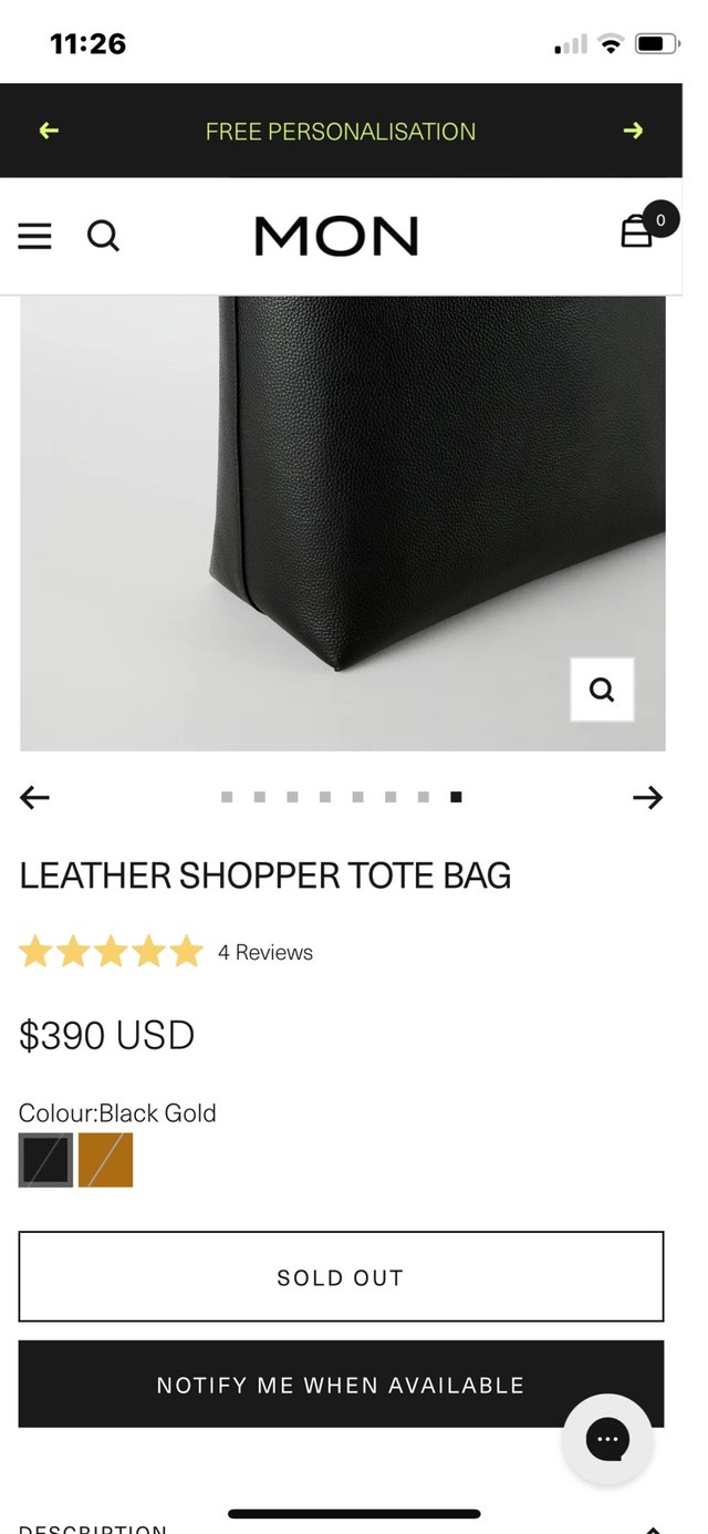 PURSE TOTE MON PURSE designer quality leather black - photo 2