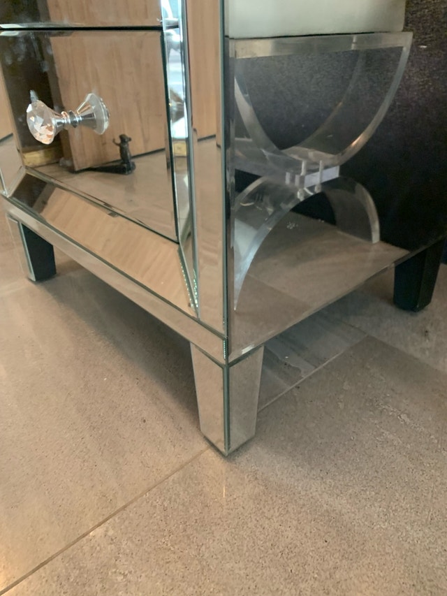 Mirrored Cabinet 3 Drawer Dresser Full Size - photo 5