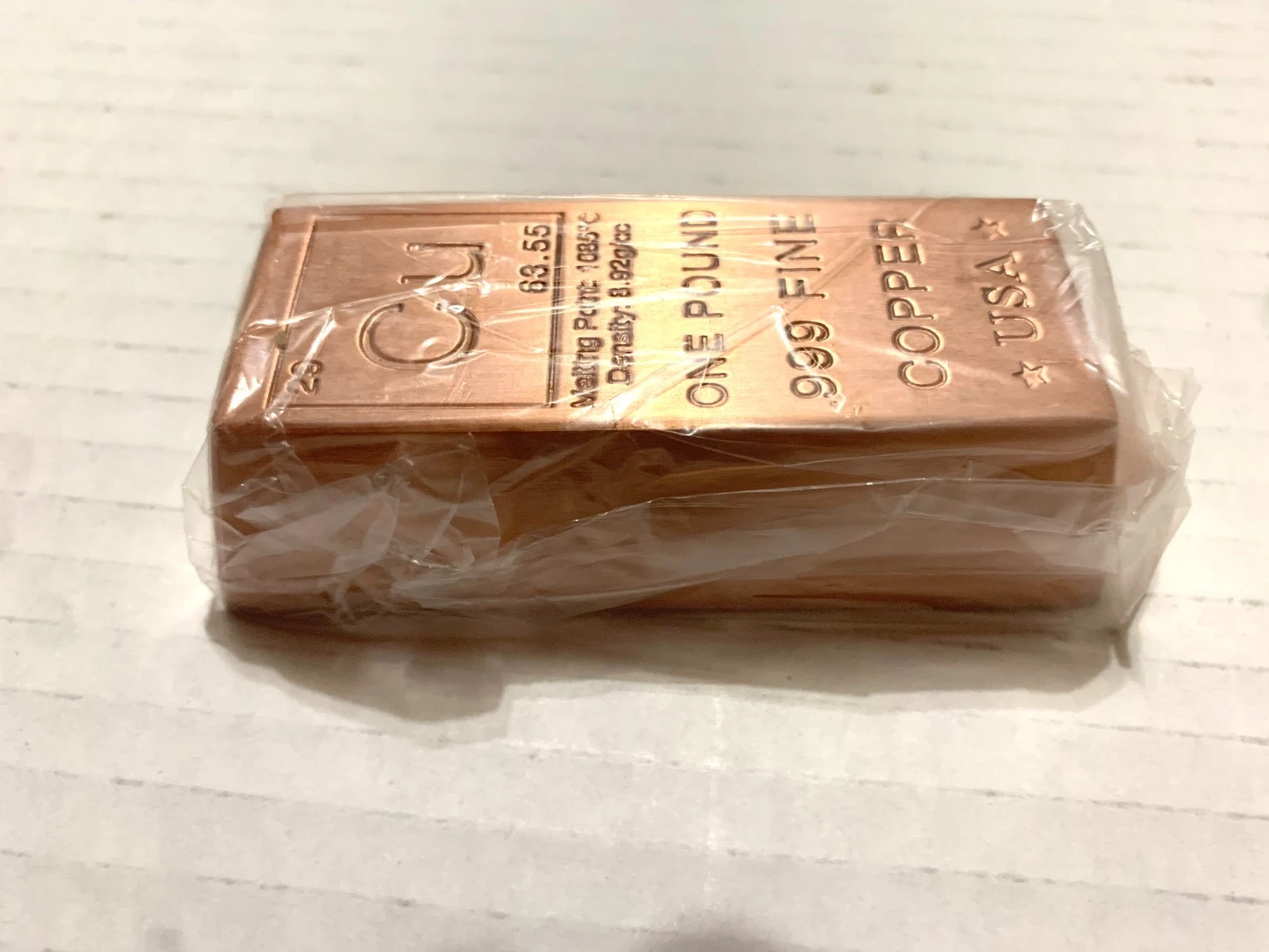 1 Fine Copper .999 1 lb Bar - photo 5