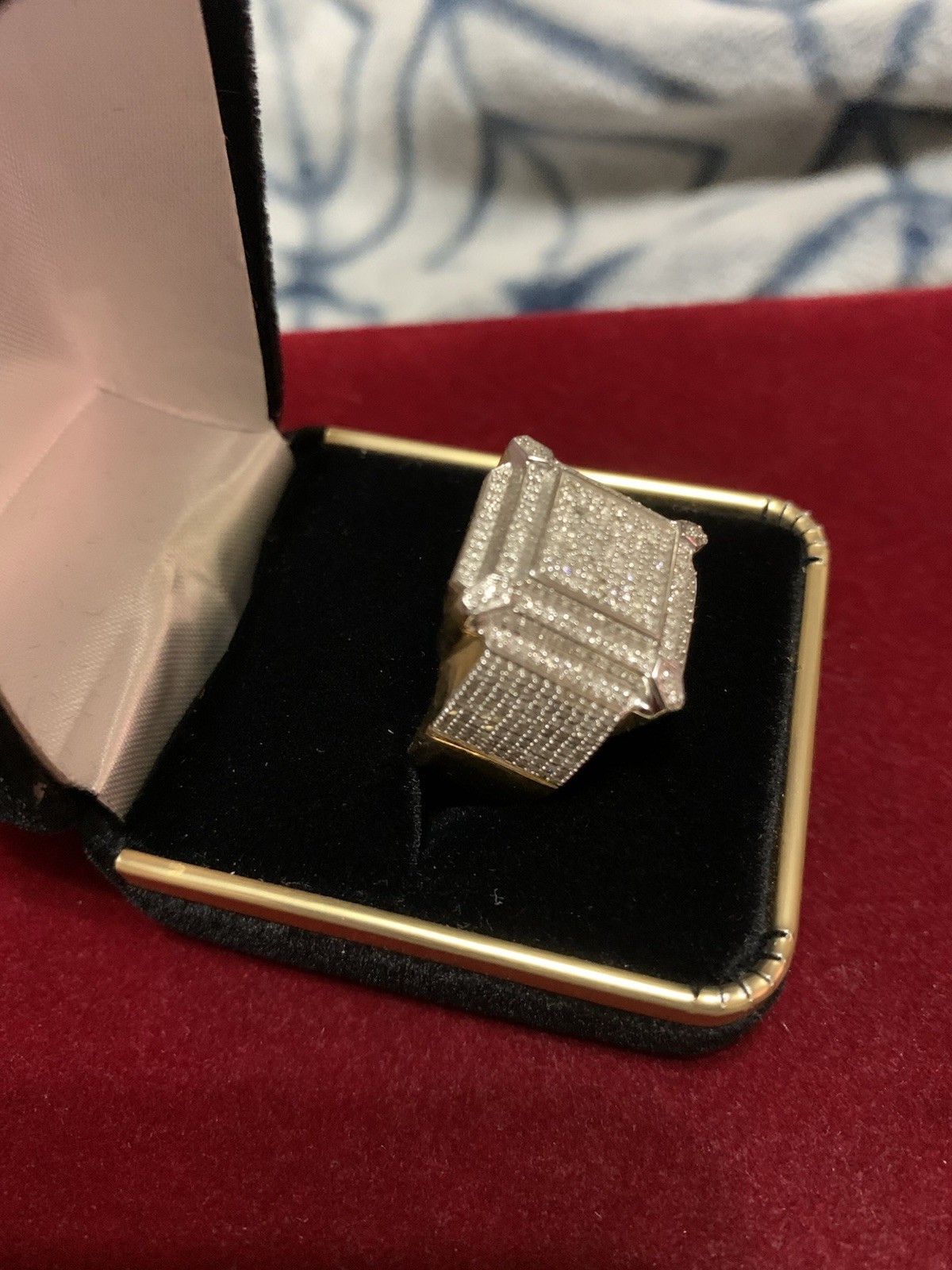 Men's 10K Gold Diamond Ring - photo 2