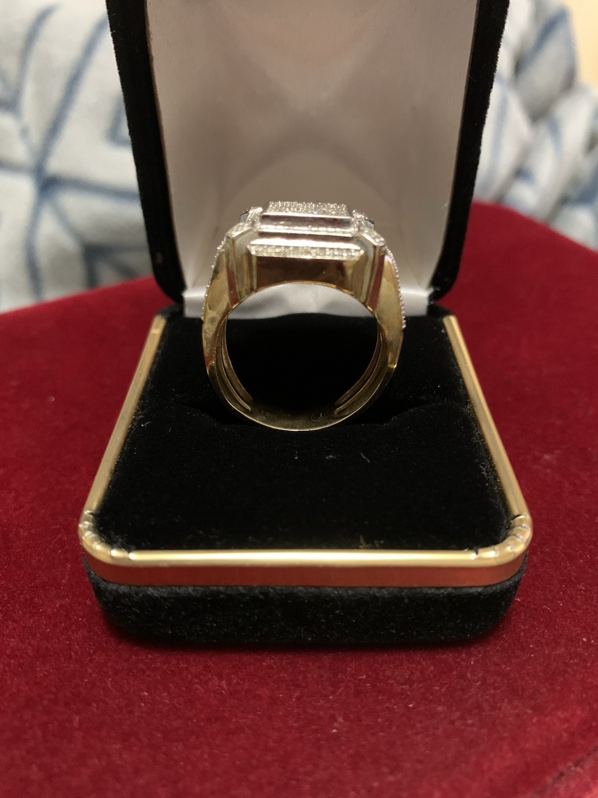 Men's 10K Gold Diamond Ring - photo 5