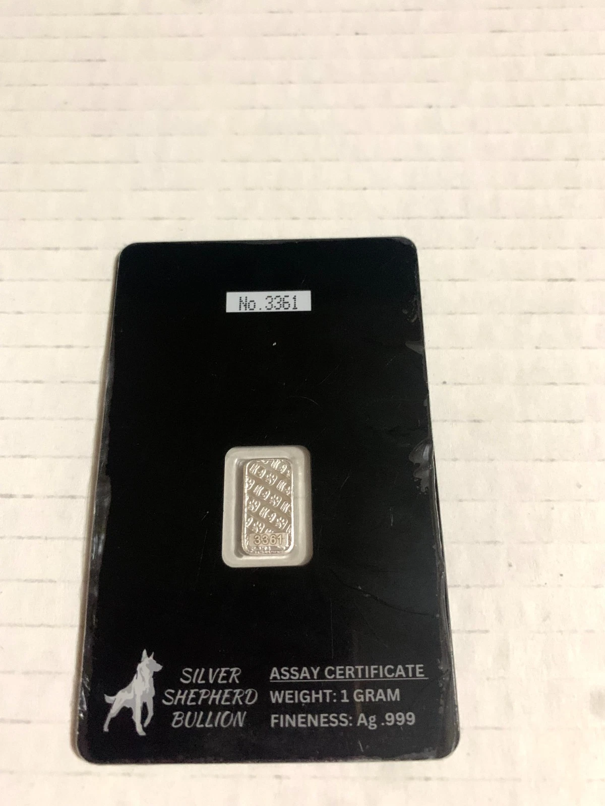 1 gram Silver Shepherd Bullion - photo 2