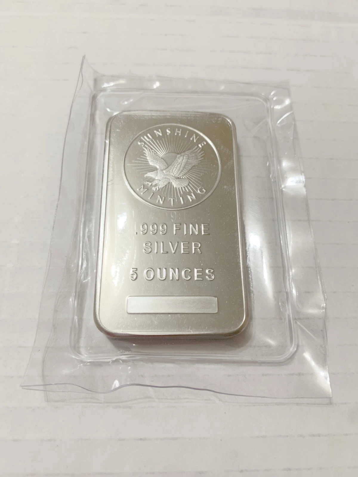 5 oz .999 Fine Silver Bar - Sunshine Mint