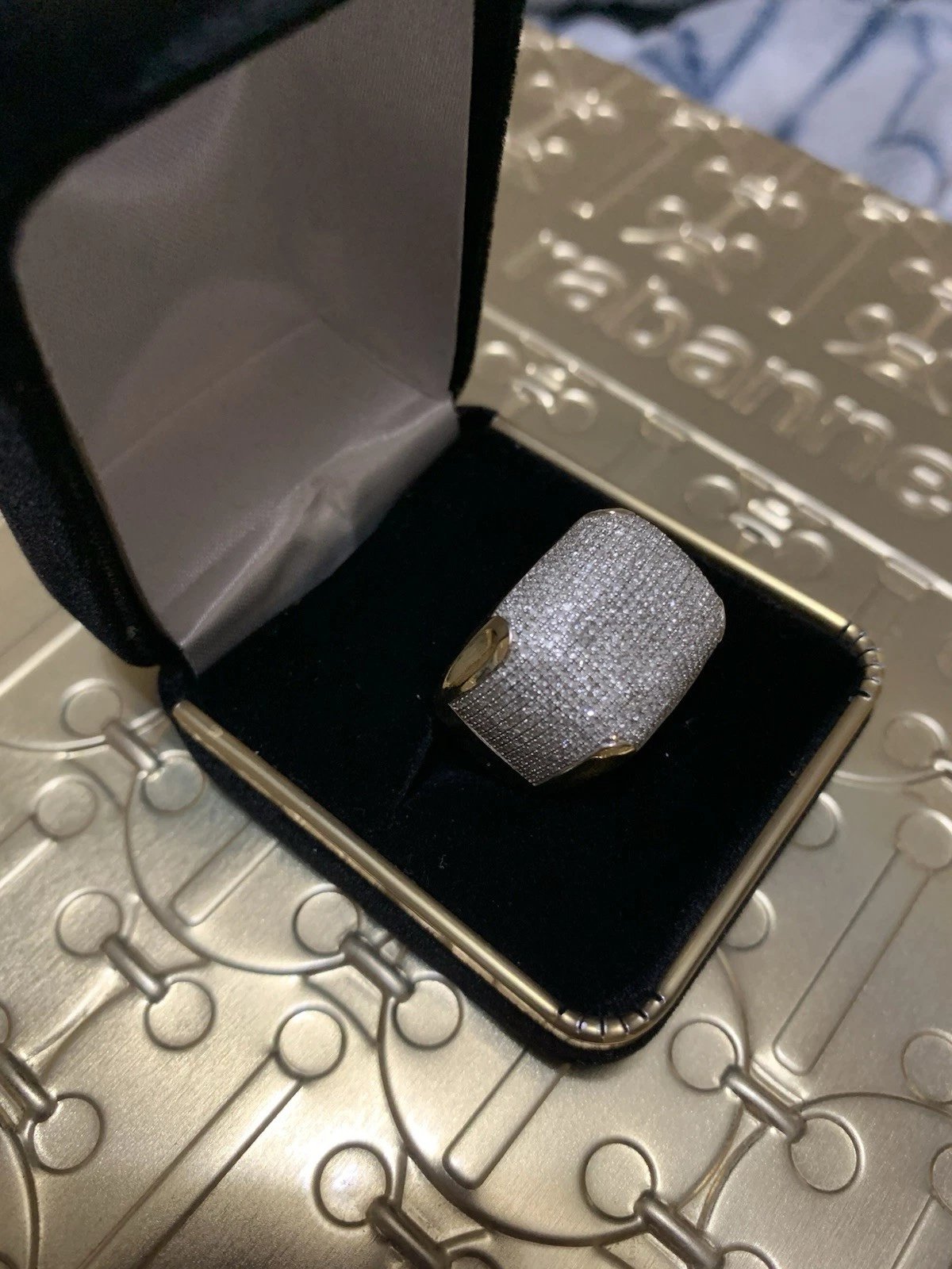 Men's 10K Gold VVS Diamond Ring - photo 3
