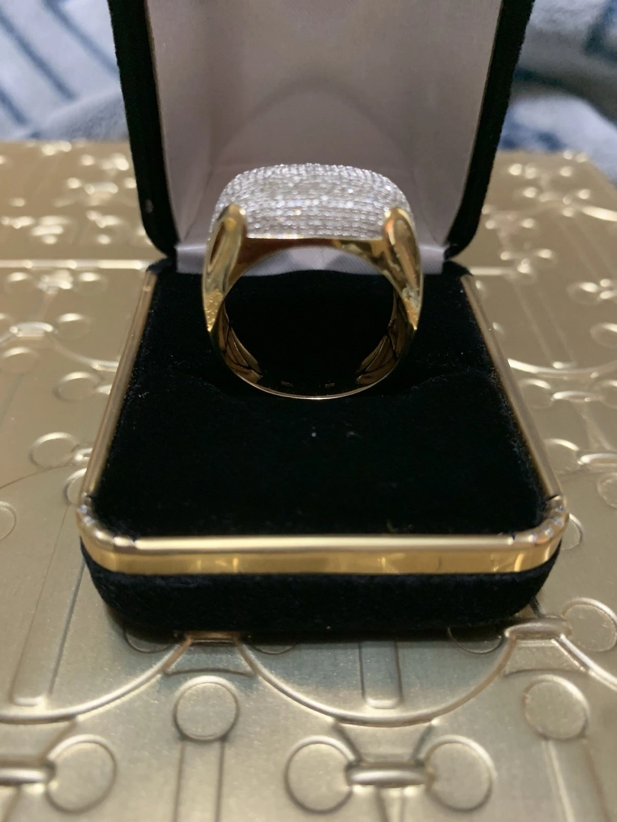 Men's 10K Gold VVS Diamond Ring - photo 4