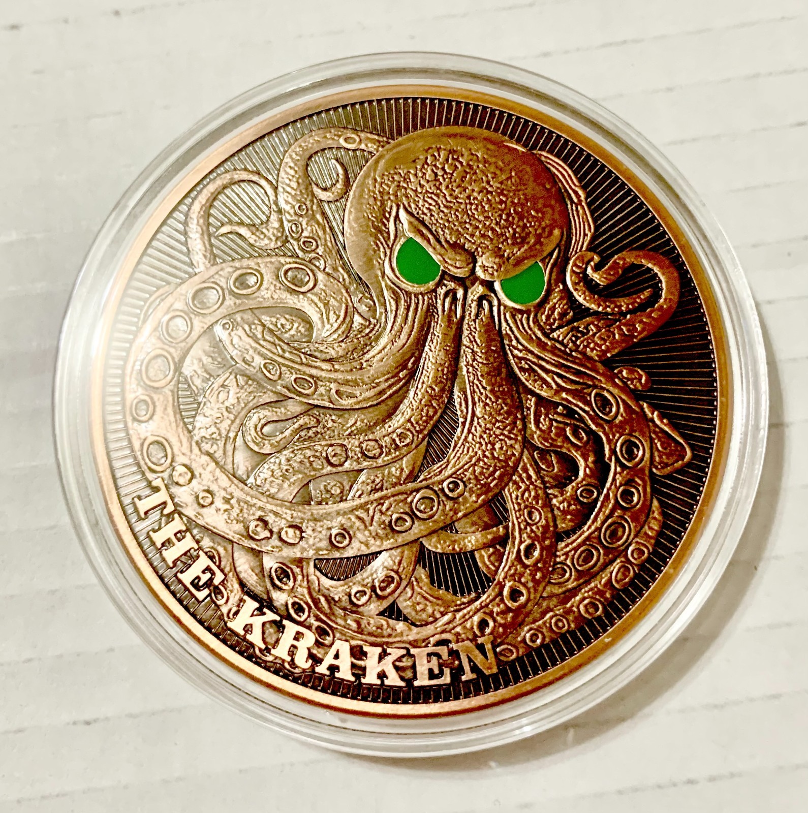 5 oz .999 Fine Copper "Kraken" Round