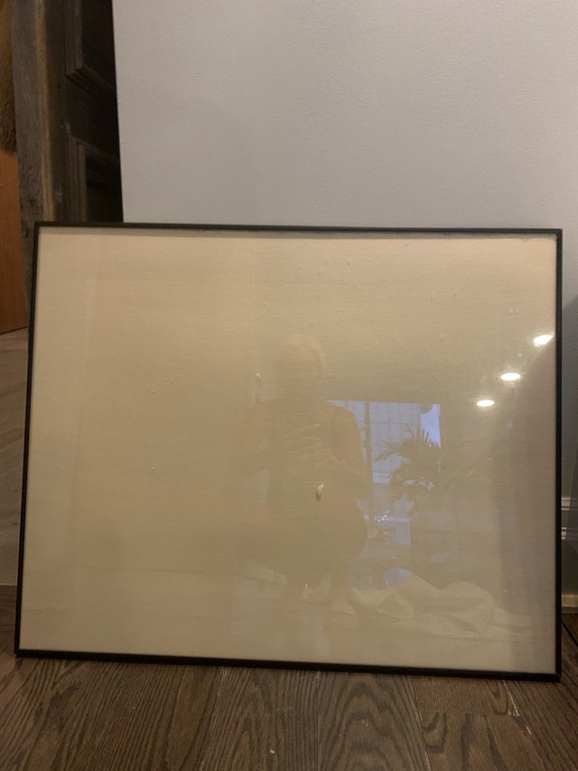 XL Picture Frame - Black Metal, Glass, High Quality