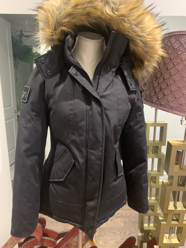 Parka black very fitted Toboggan