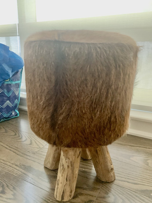 Fur Rustic Canadian Table, Footstool Decor - photo 3