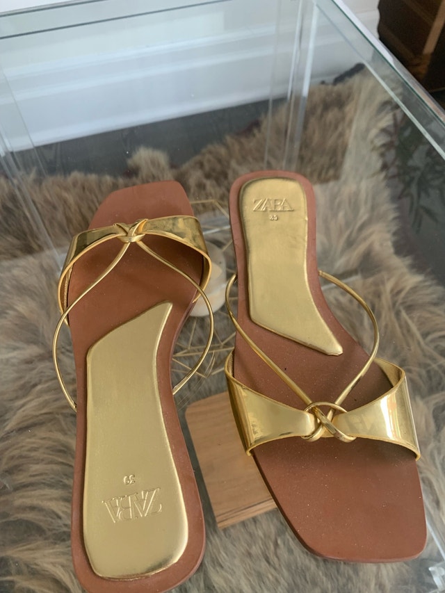 Zara Metallic Flats Size 39 - photo 2