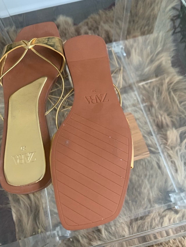 Zara Metallic Flats Size 39 - photo 3