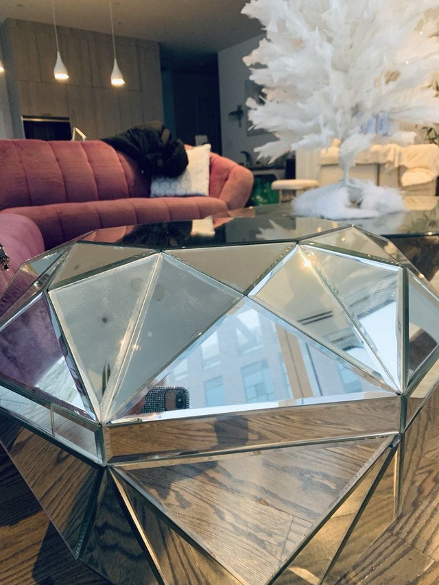 Mirrored Diamond Coffee Table / Bedside Table - Glam - photo 4