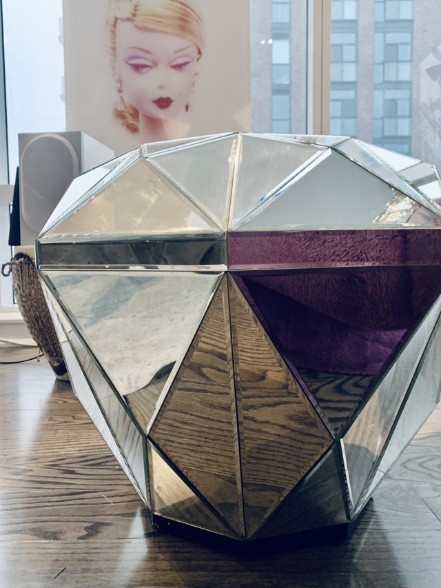 Mirrored Diamond Coffee Table / Bedside Table - Glam - photo 5