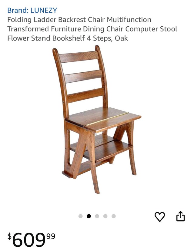 Library Ladder Chair Wood Quality