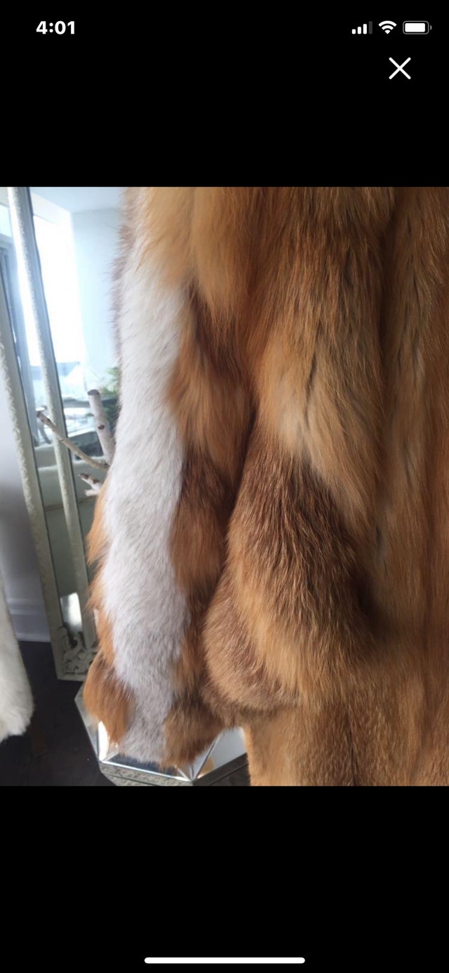 Real Red Fox Fur Designer Coat - photo 3
