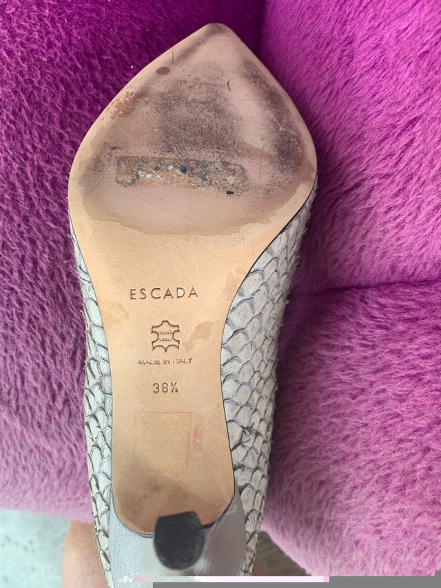 Escada Heels Designer Reptile Stilettos - photo 5