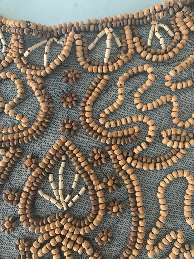 Large Boho Wooden Bib Necklace