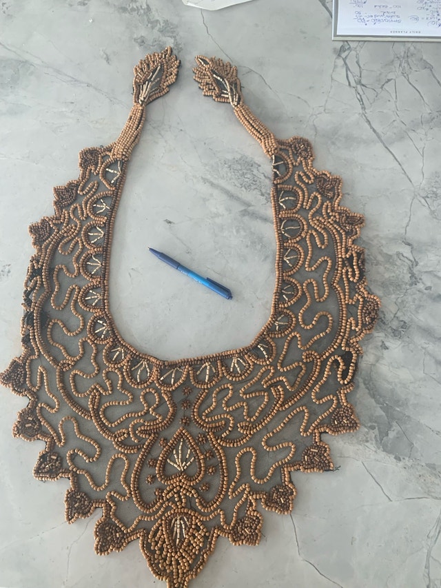 Large Boho Wooden Bib Necklace - photo 3