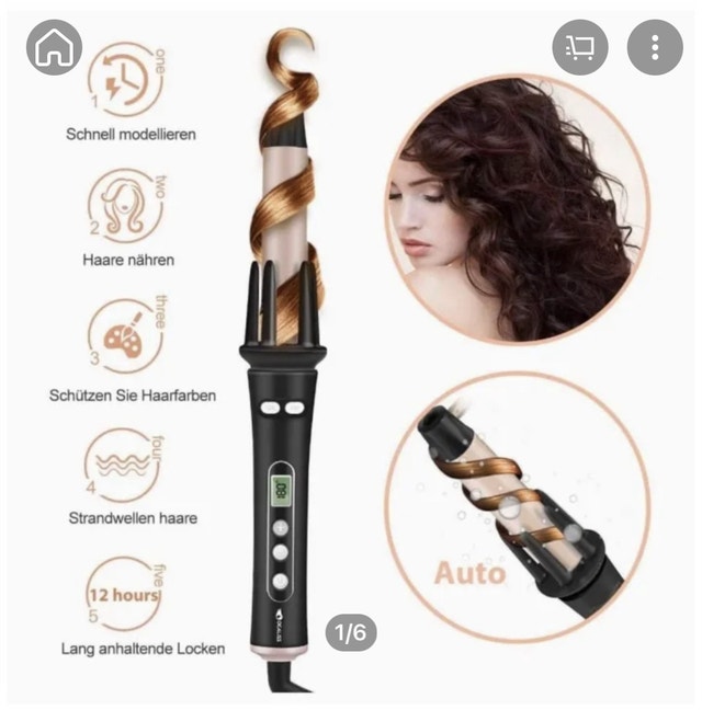 CURLING iron, hair, self rotating deluxe - photo 2