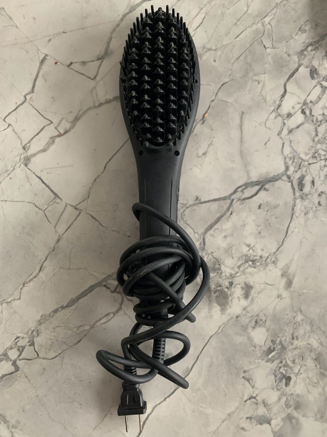 Hot smoothing hairbrush, electric hair straightener - photo 2