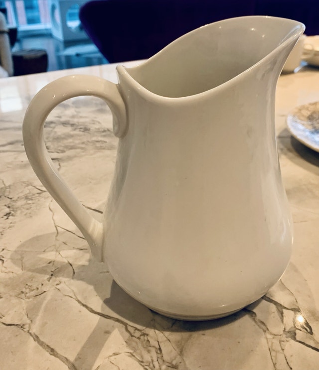 Large milk jug creamer pitcher porcelain - photo 3