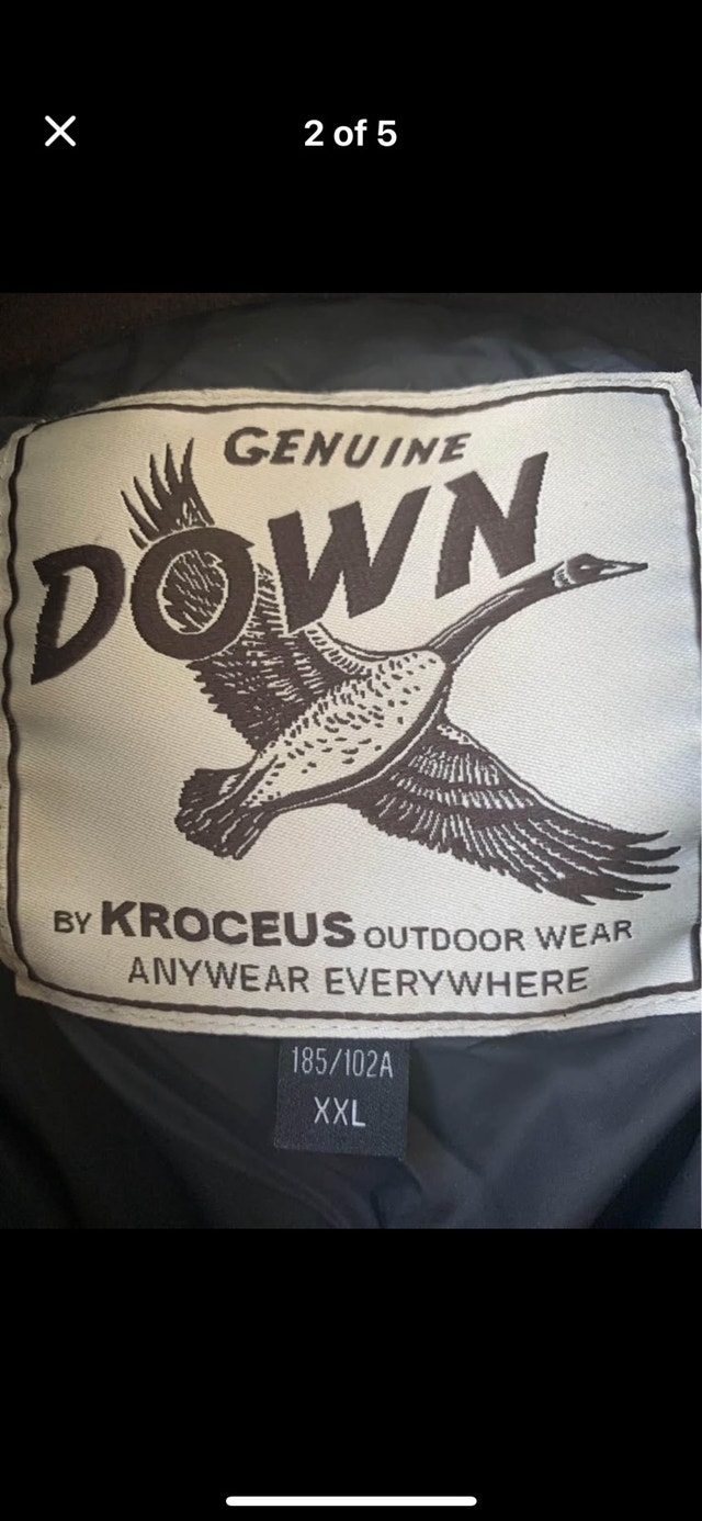 KROCEUS Goose Down Puffer Ski Jacket